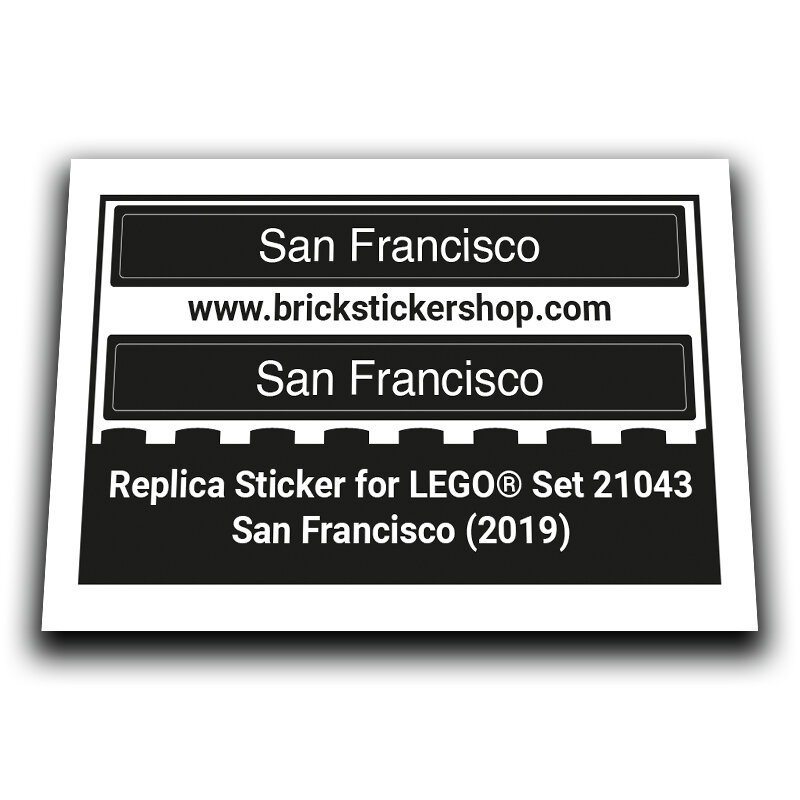 Replacement Sticker for Set 21043 - San Francisco