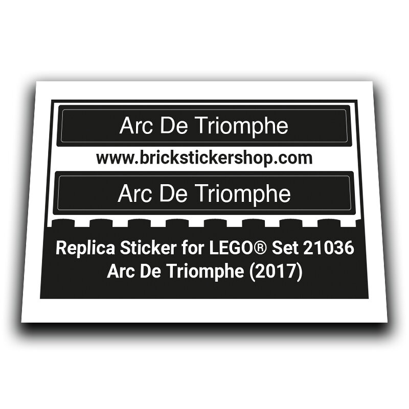 Replacement Sticker for Set 21036 - Arc De Triomphe