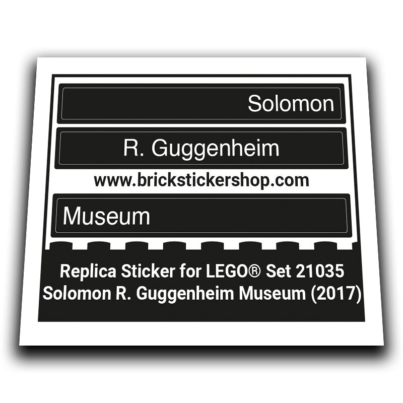 Replacement Sticker for Set 21035 - Solomon R. Guggenheim Museum