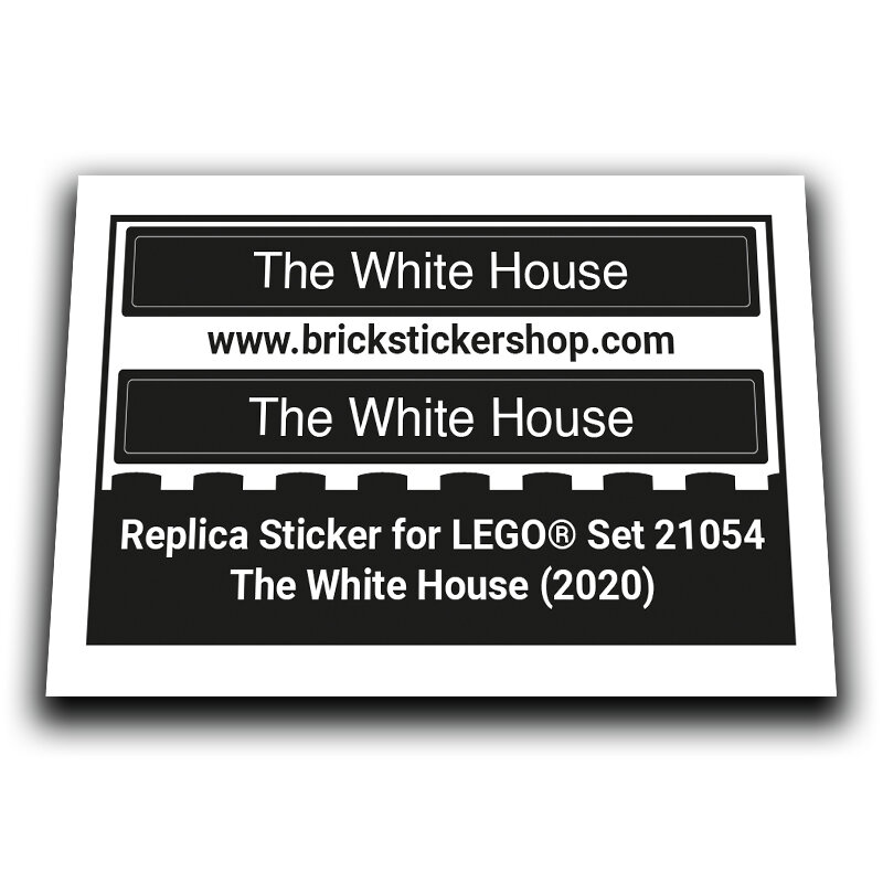 Replacement Sticker for Set 21054 - The White House