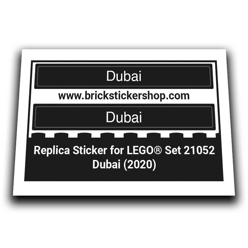 Replacement Sticker for Set 21052 - Dubai