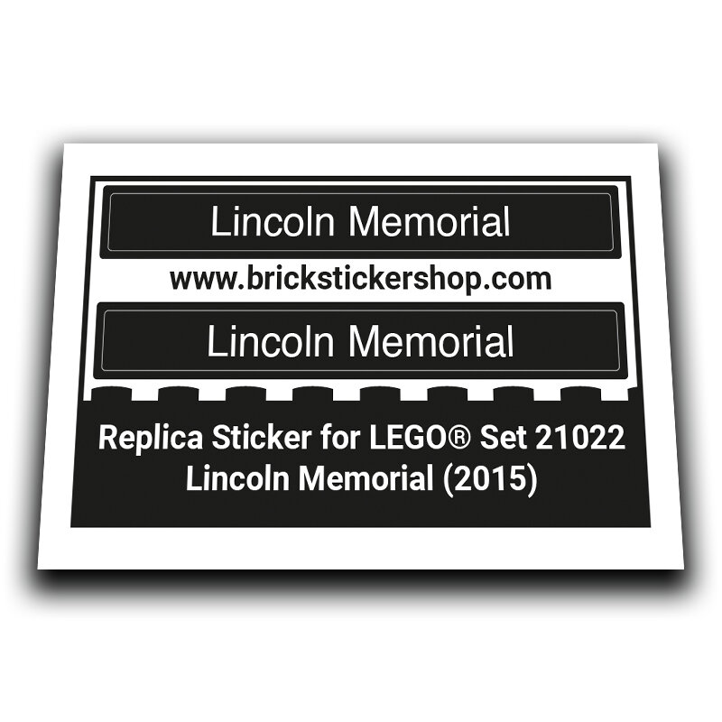 Replacement Sticker for Set 21022 - Lincoln Memorial