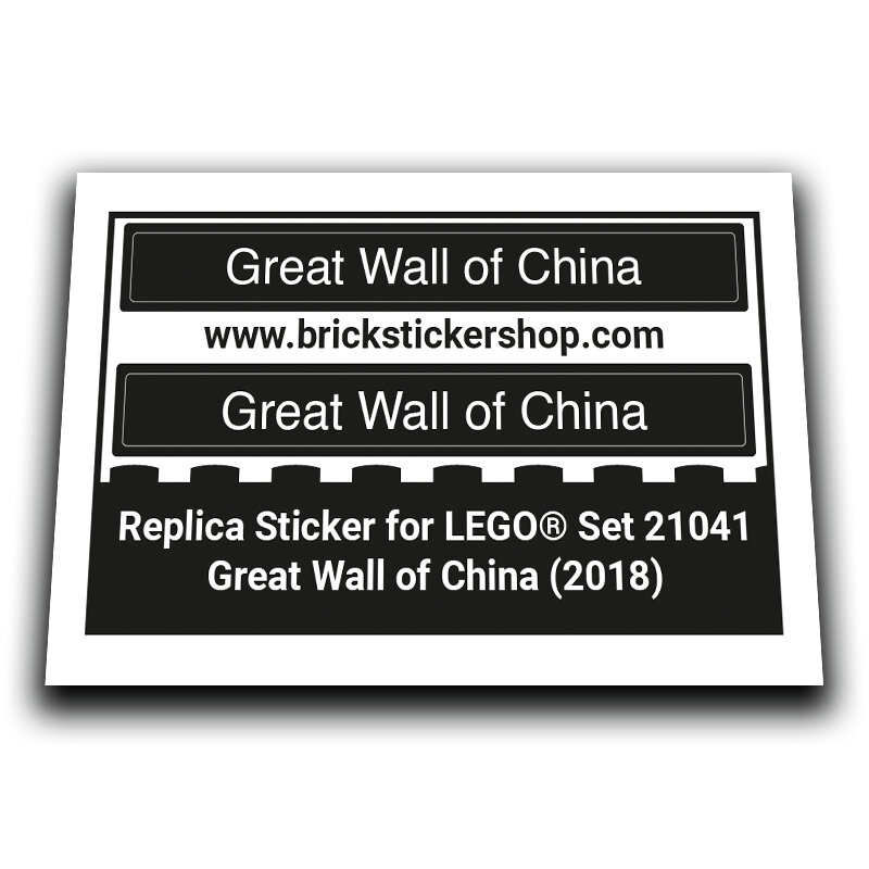Replacement Sticker for Set 21041 - Great Wall of China