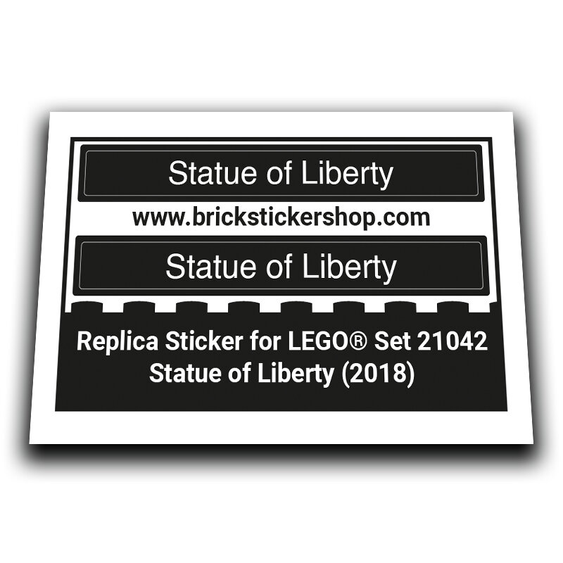 Replacement Sticker for Set 21042 - Statue of Liberty