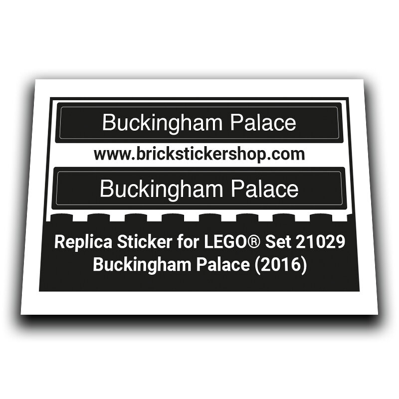 Replacement Sticker for Set 21029 - Buckingham Palace