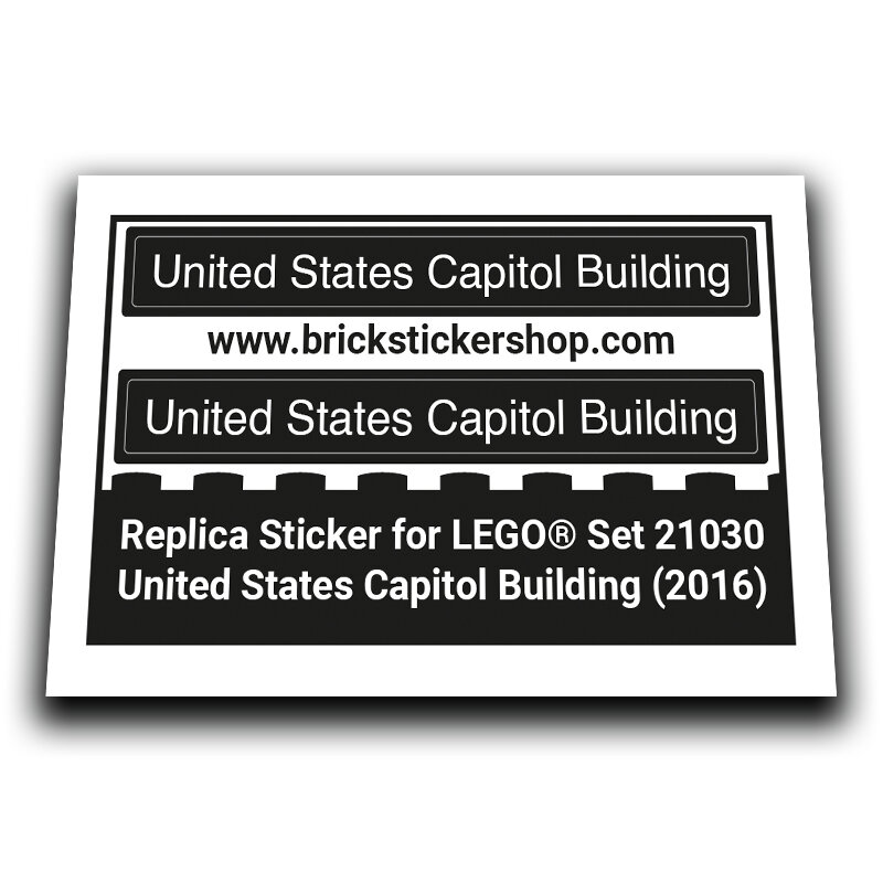 Replacement Sticker for Set 21030 - United States Capitol Building