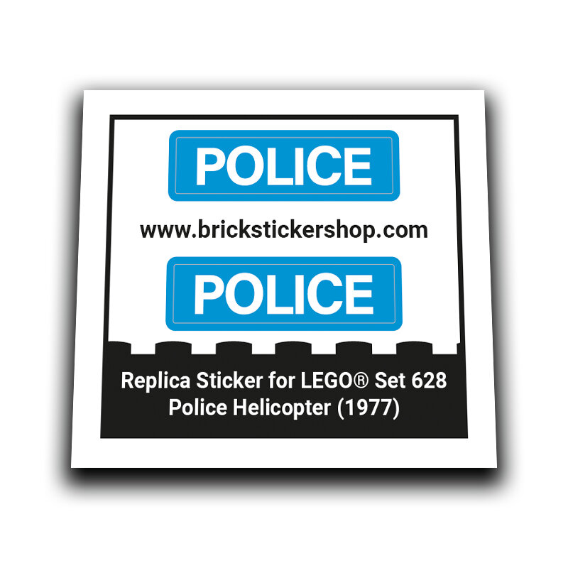 Replacement Sticker for Set 628 - Police Helicopter