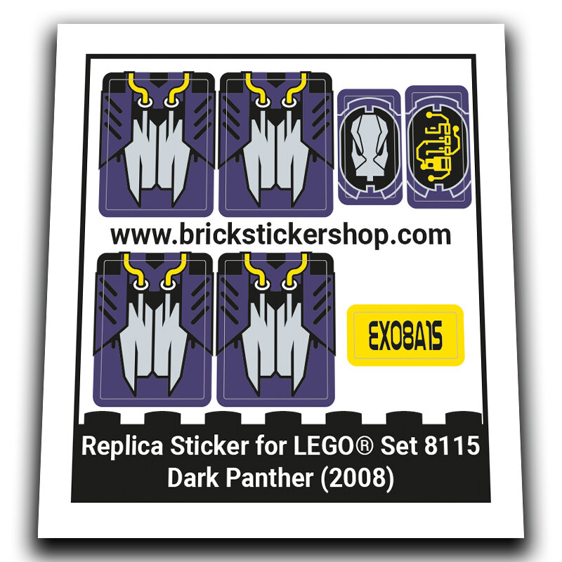 Replacement Sticker for Set 8115 - Dark Panther