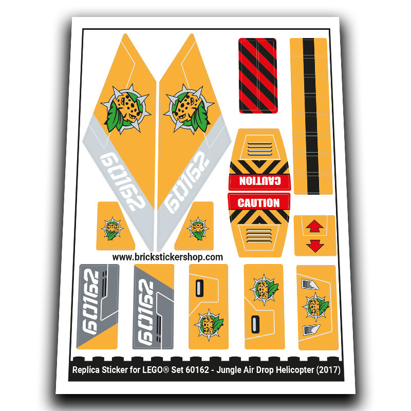 Replacement Sticker for Set 60162 - Jungle Air Drop Helicopter