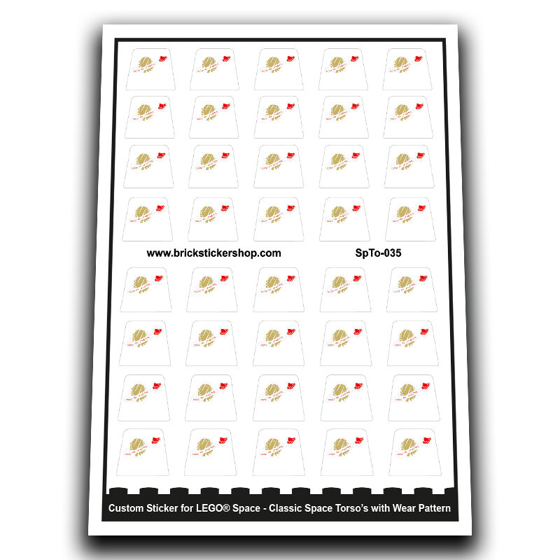 Custom Sticker - Classic Space Torso&#039;s with Wear Pattern