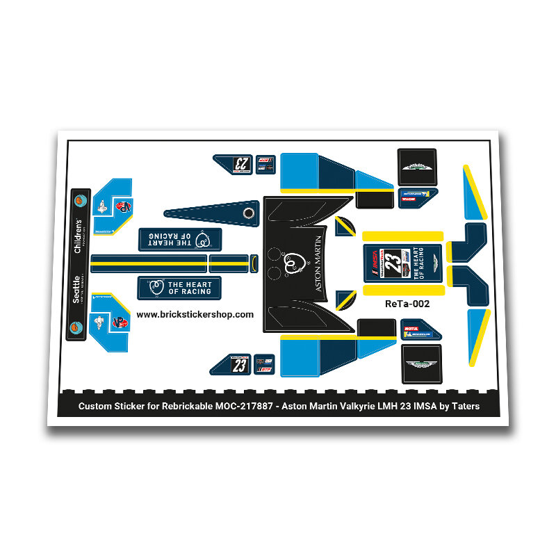 Custom Sticker - Aston Martin Valkyrie LMH 23 IMSA by Taters