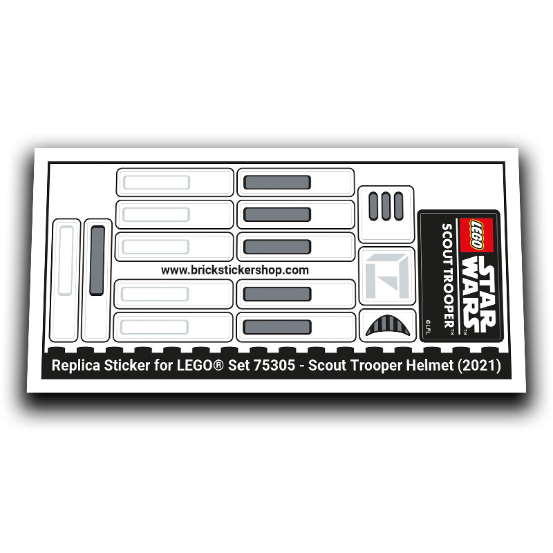 Replacement Sticker for Set 75305 - Scout Trooper Helmet