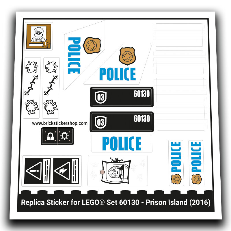 Replacement Sticker for Set 60130 - Prison Island