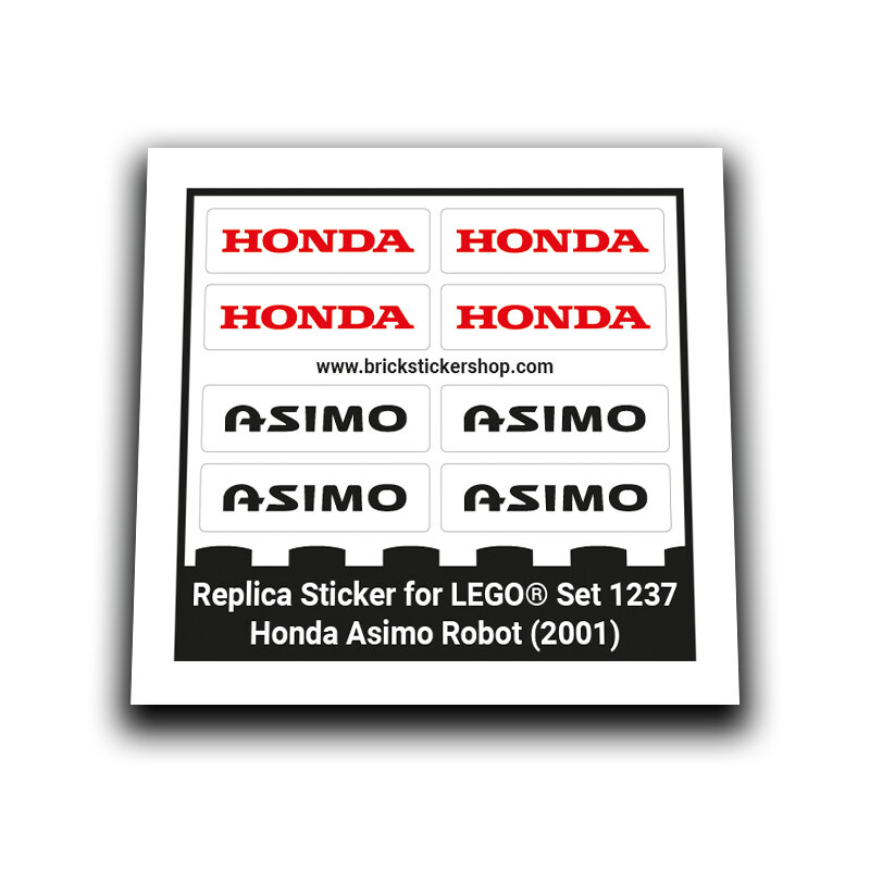 Replacement Sticker for Set 1237 - Honda Asimo Robot