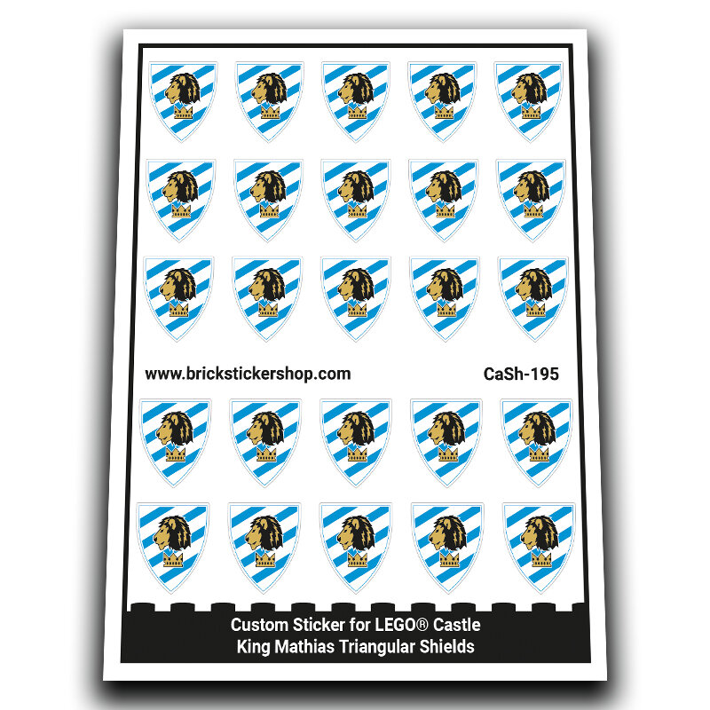 Custom Sticker - King Mathias Triangular Shields
