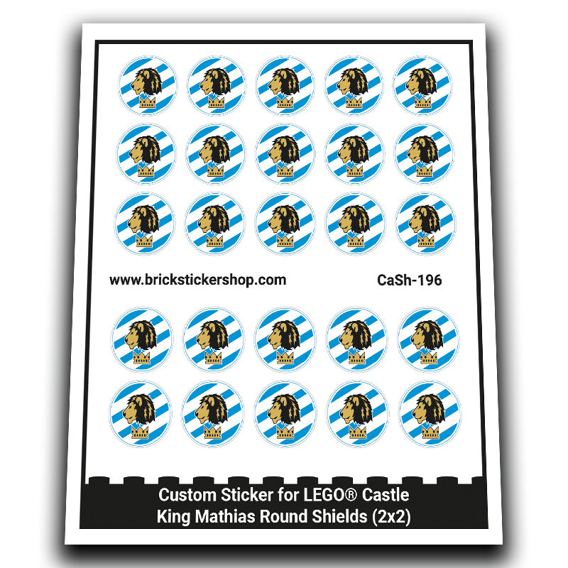 Custom Sticker - King Mathias Round Shields