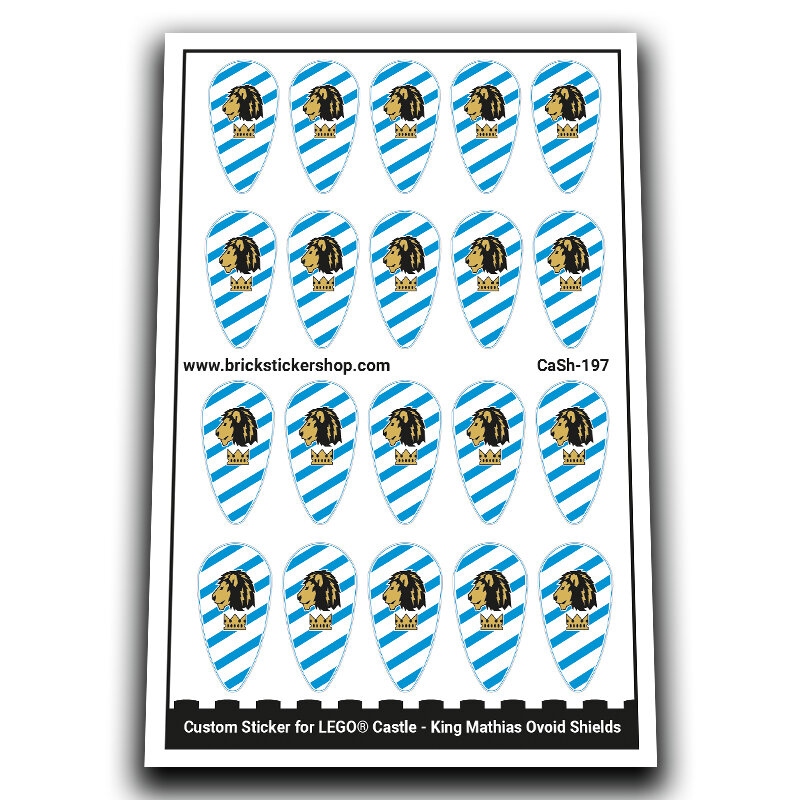 Custom Sticker - King Mathias Ovoid Shields