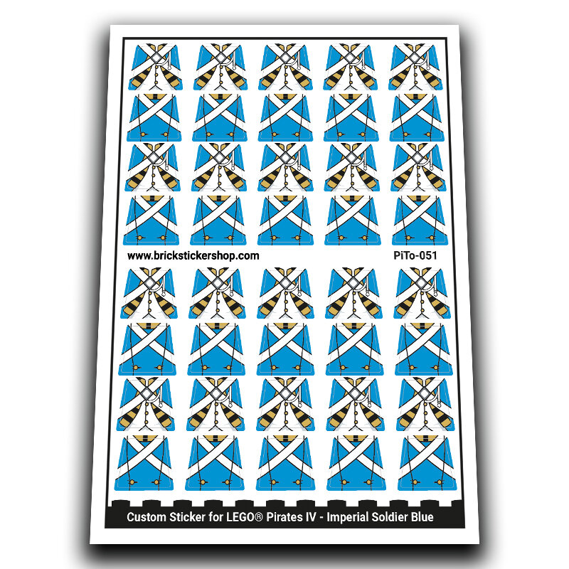 Custom Sticker - Pirates IV - Imperial Soldier Torsos Blue