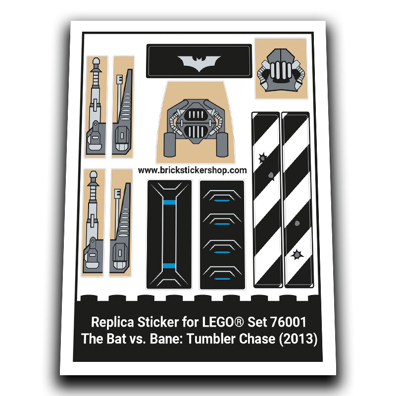 Replacement Sticker for Set 76001 - The Bat vs Bane - Tumbler Chase