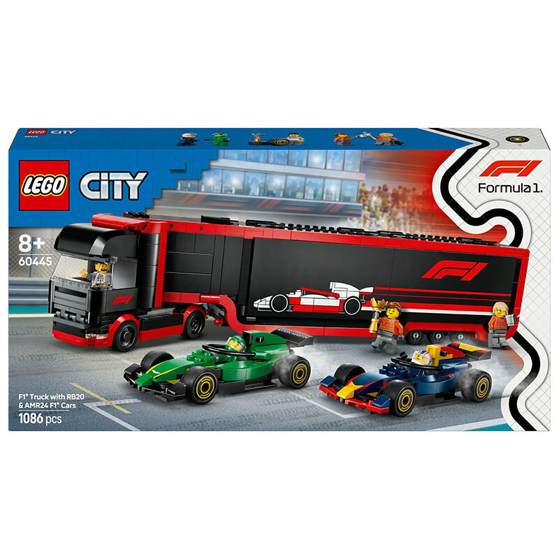 Alternative Sticker for Set 60445 - Truck with RB20 &amp; AMR24 Cars (Version 02)