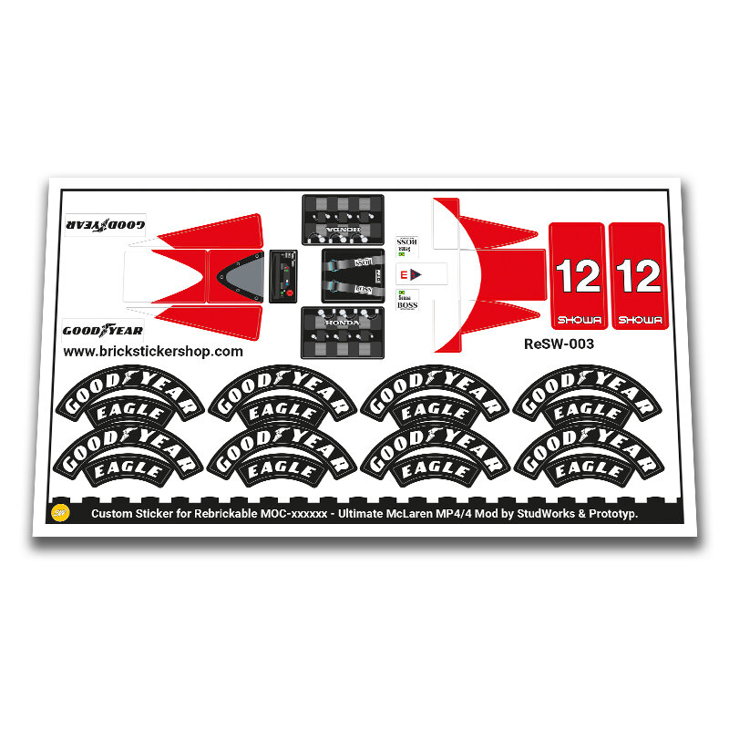 Custom Sticker - Ultimate McLaren MP4/4 Mod by StudWorks &amp; Prototyp.