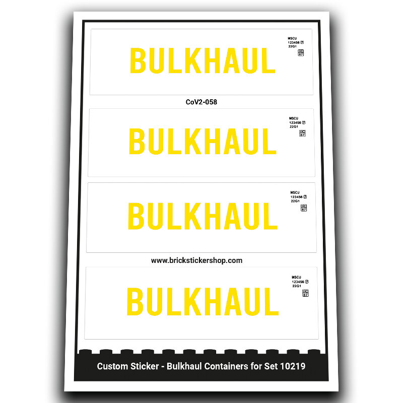 Custom Sticker - Container Bulkhaul
