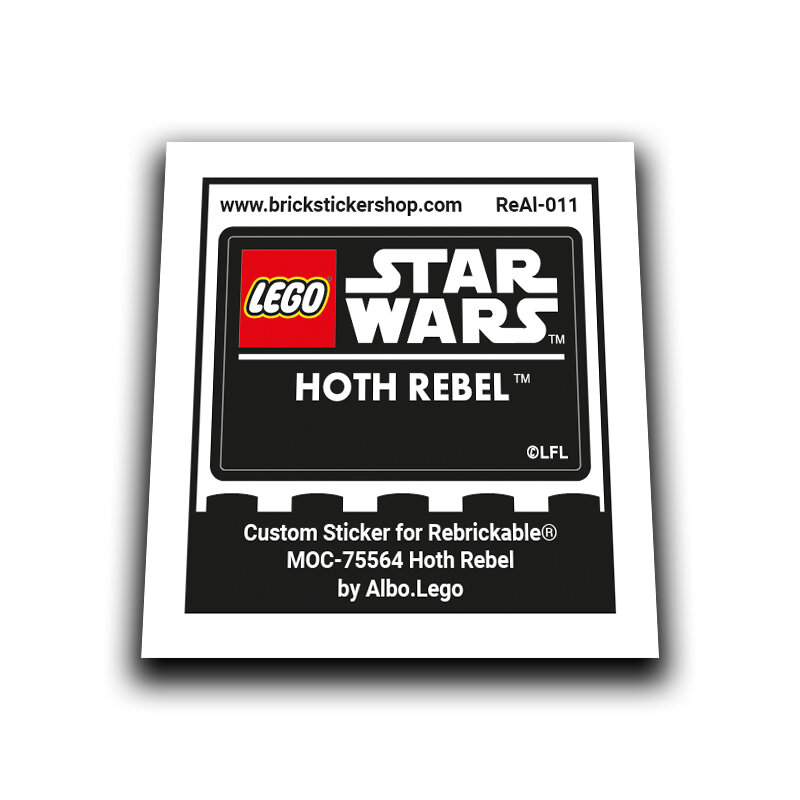 Custom Sticker - Hoth Rebel &ndash; SW Lego Helmet Collection style by Albo.Lego