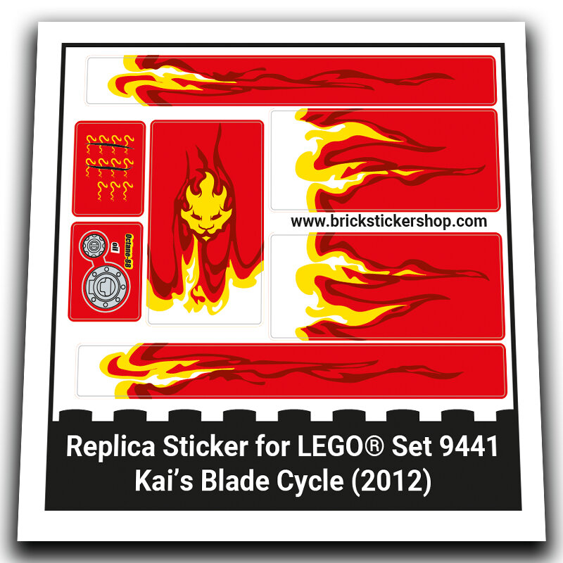 Replacement Sticker for Set 9441 - Kai&#039;s Blade Cycle
