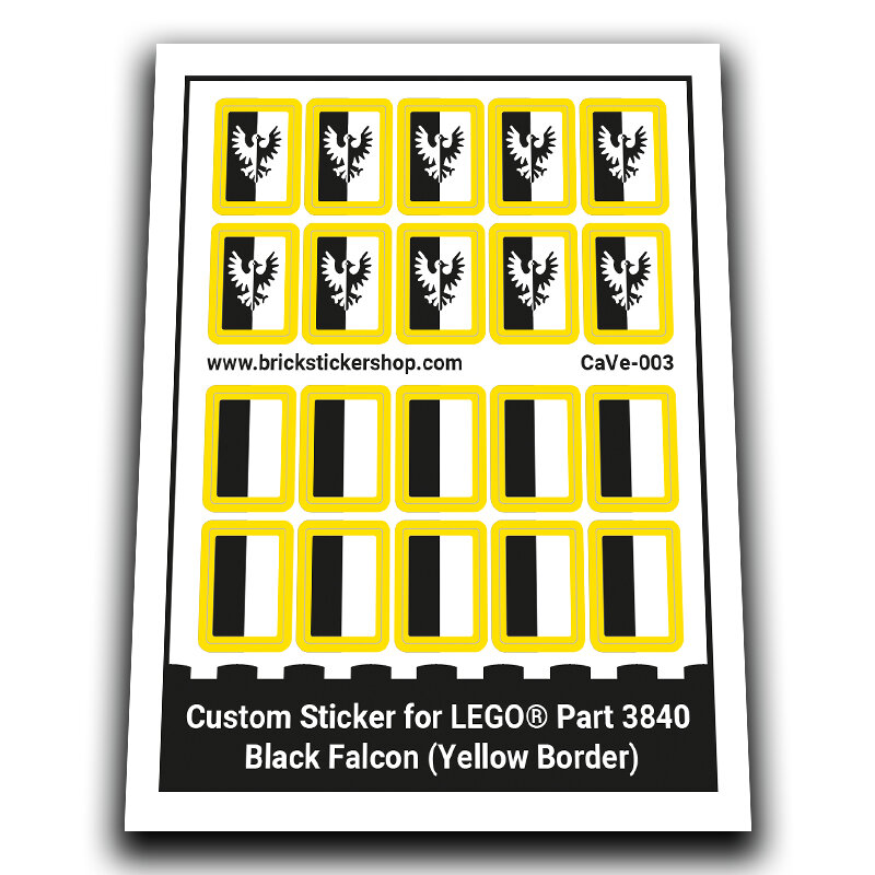 Custom Sticker - Black Falcon Vests (Yellow)