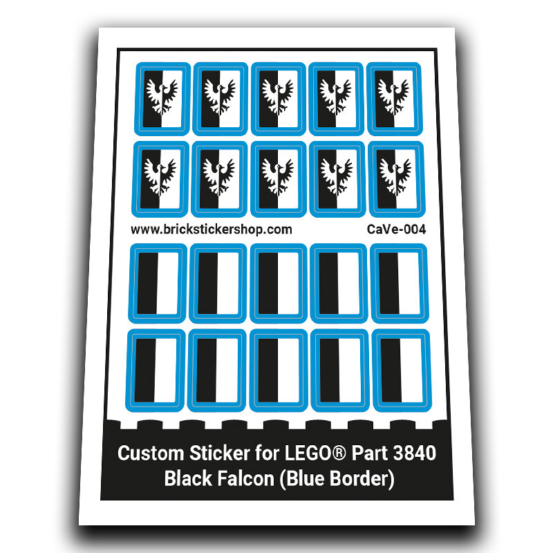 Custom Sticker - Black Falcon Vests (Blue)