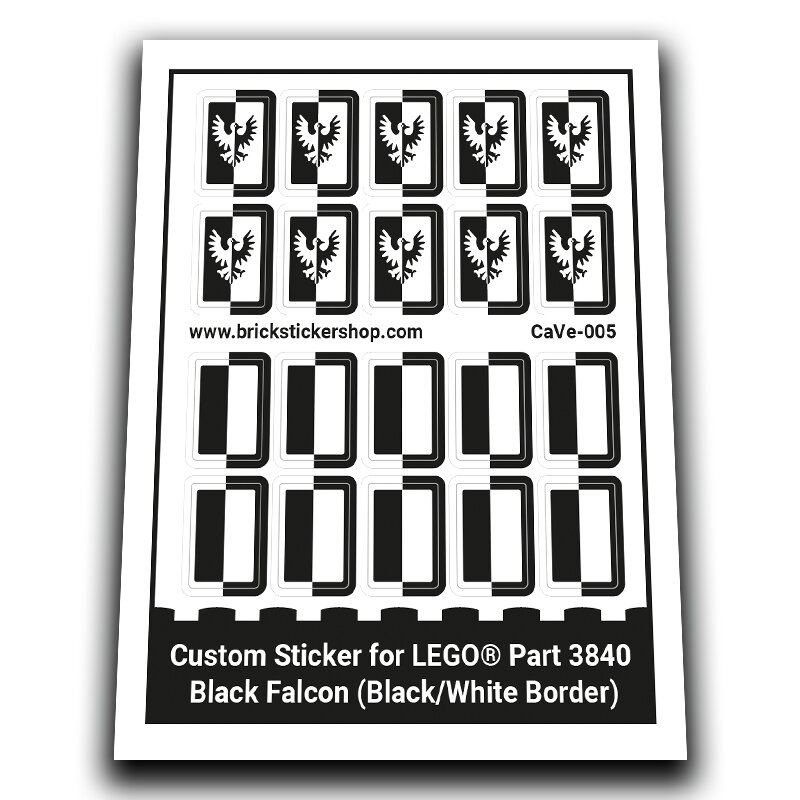 Custom Sticker - Black Falcon Vests (Black-White)