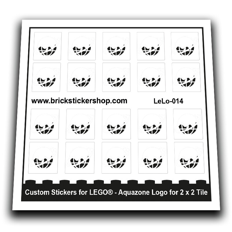 Custom Sticker - Aquazone Logo&#039;s for 2x2 Tile