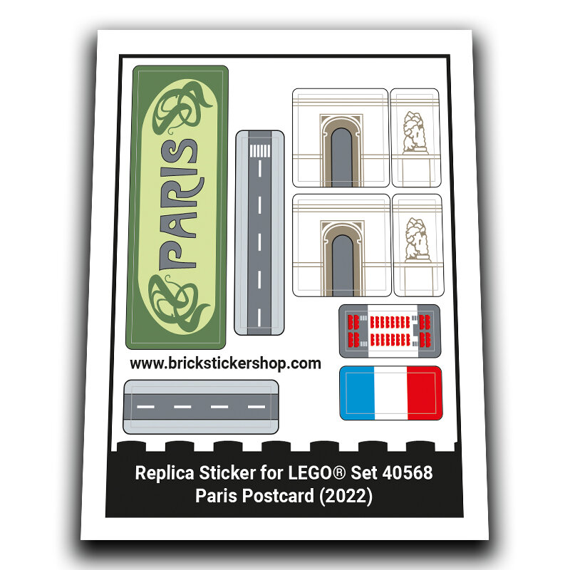 Replacement Sticker for Set 40568 - Paris Postcard