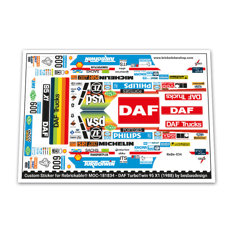 Custom Sticker - DAF TurboTwin 95 X1 (1988) by besbasdesign
