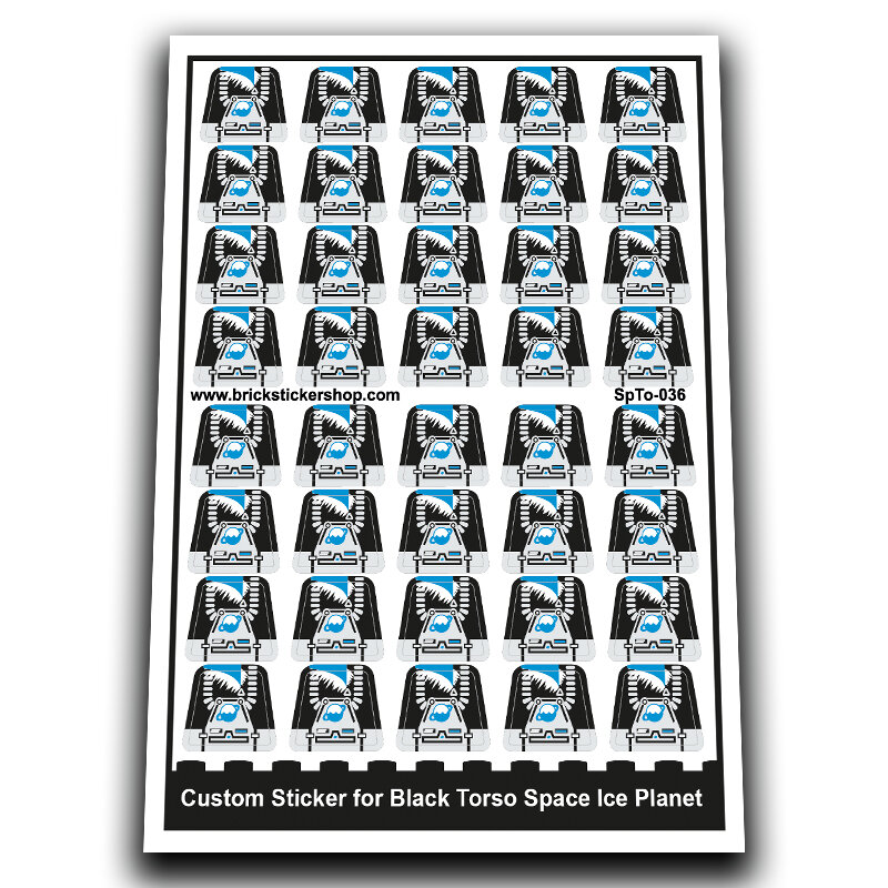 Custom Sticker - Space Ice Planet Silver Torsos