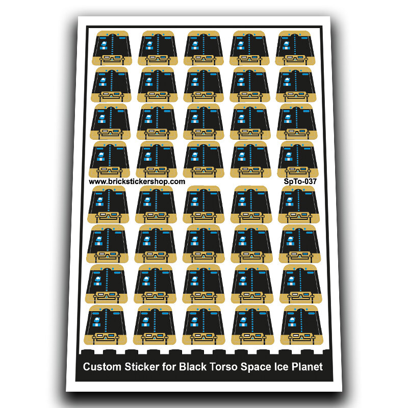 Custom Sticker - Space Ice Planet Gold Torsos
