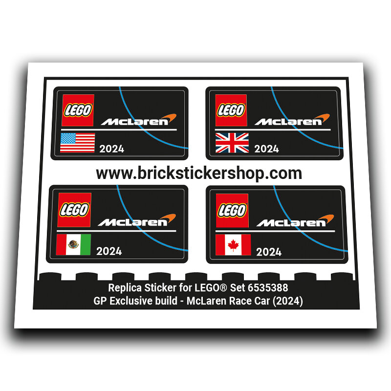 Replacement Sticker for Set 6535388 - GP Exclusive build - McLaren Race Car