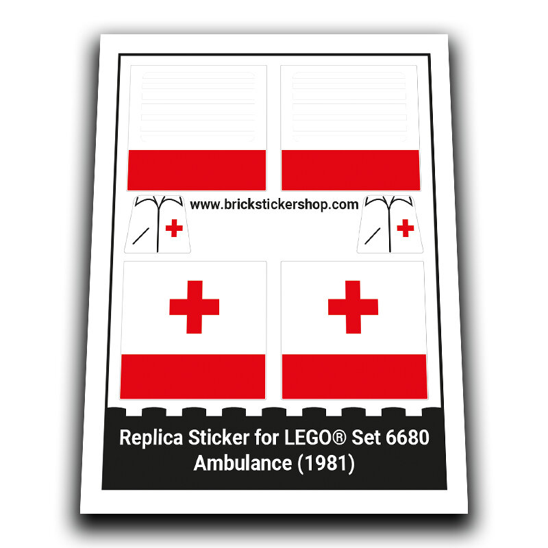 Replacement Sticker for Set 6680 - Ambulance
