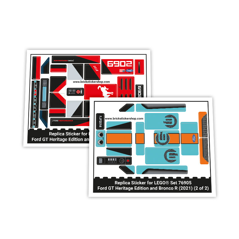 Replacement Sticker for Set 76905 - Ford GT Heritage Edition and Bronco R