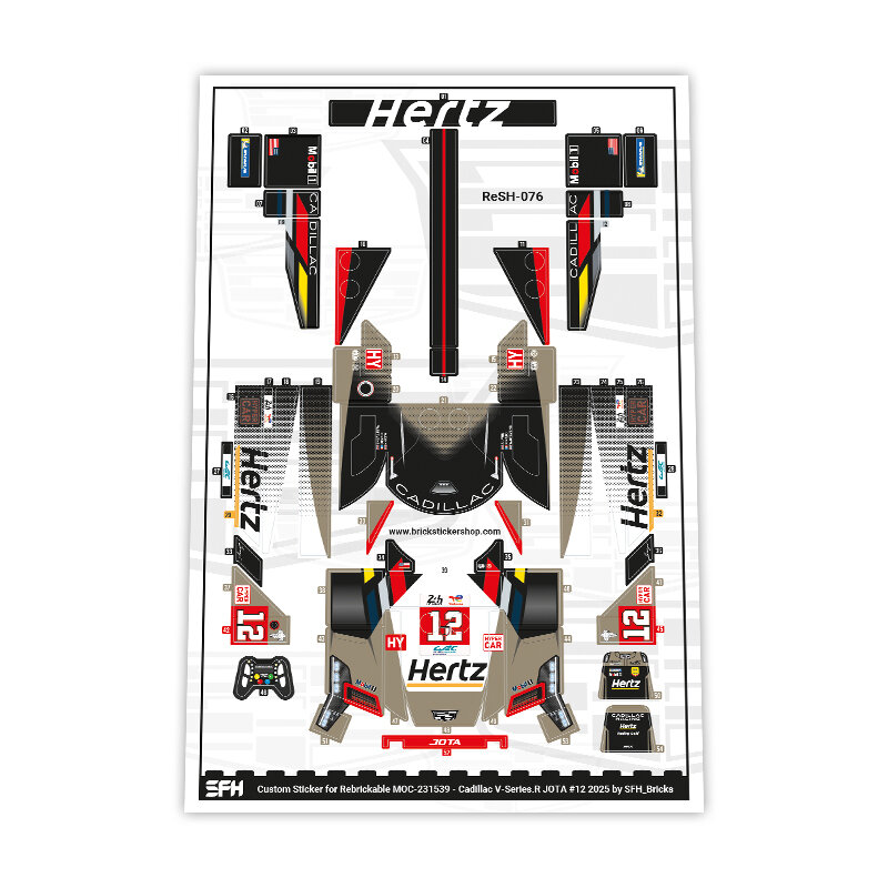 Custom Sticker - Cadillac V-Series.R JOTA Nr.12 2025 by SFH_Bricks
