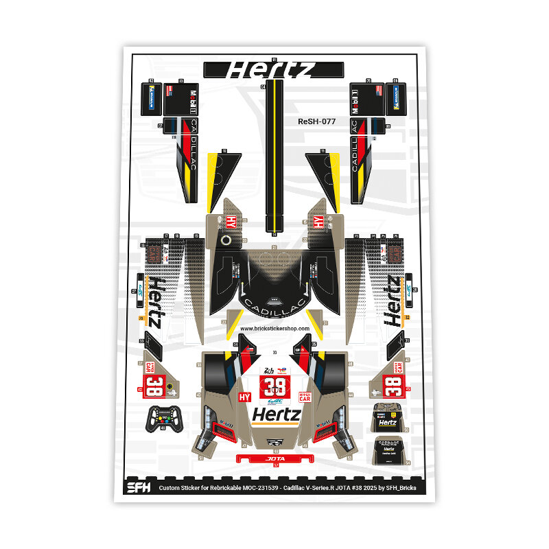Custom Sticker - Cadillac V-Series.R JOTA Nr.38 2025 by SFH_Bricks