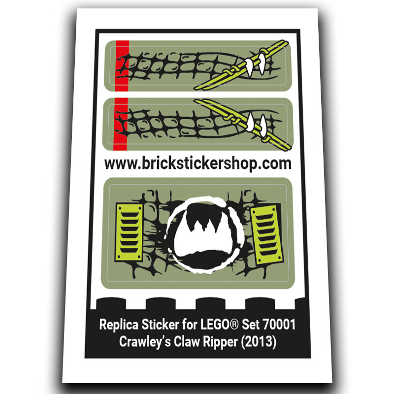 Replacement Sticker for Set 70001 - Crawley&#039;s Claw Ripper