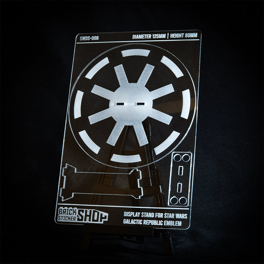 Display Stand for Star Wars - Galactic Republic Emblem (Large - Transparent)