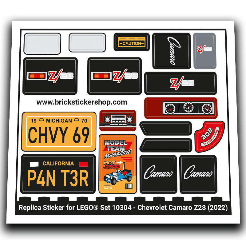 Replacement Sticker for Set 10304 - Chevrolet Camaro