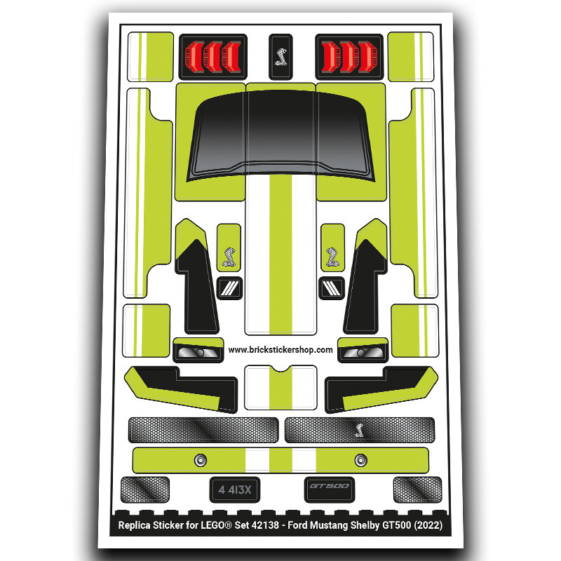 Replacement Sticker for Set 42138 - Ford Mustang Shelby GT500
