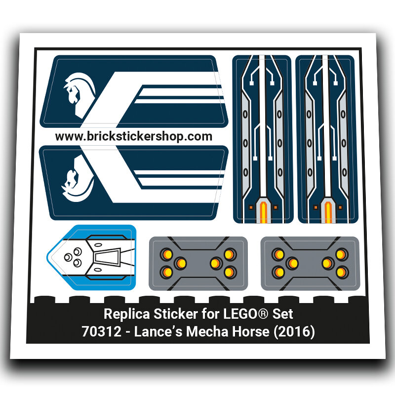 Replacement Sticker for Set 70312 - Lance&#039;s Mecha Horse
