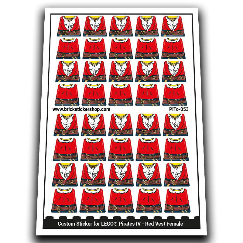 Custom Sticker - Pirates IV - Red Vest Female