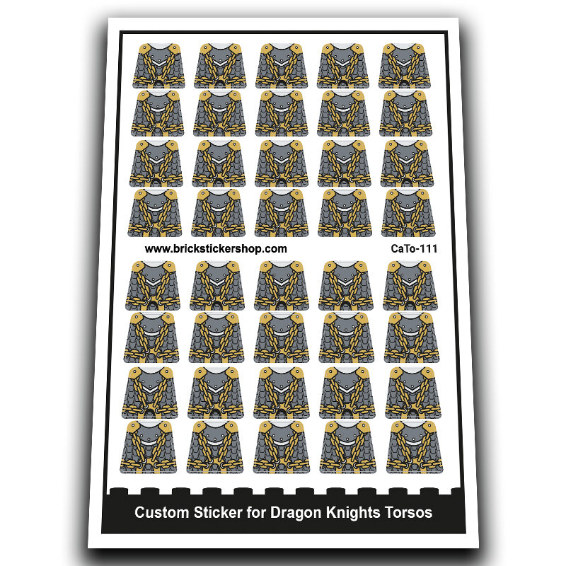 Custom Sticker - Dragon Knights Torsos Variant 2