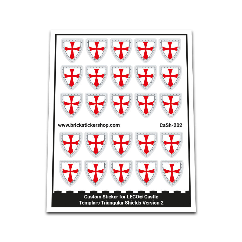 Custom Sticker - Templars Triangular Shields Version 2