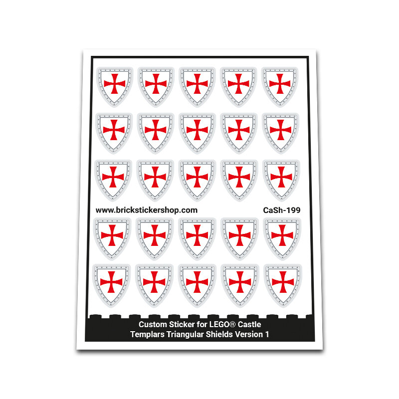Custom Sticker - Templars Triangular Shields Version 1